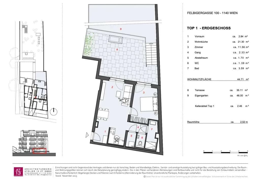 2-Zimmer-Wohnung kaufen in Wien – 44,71 m², € 335.800 – Bild 10 von 12