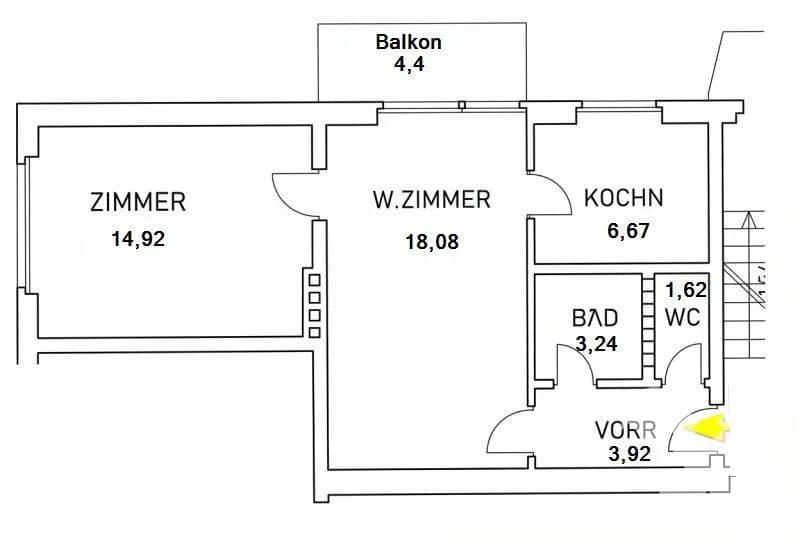 2-Zimmer-Wohnung kaufen in Deutschlandsberg – 47,93 m², € 79.000 – Bild 2 von 2