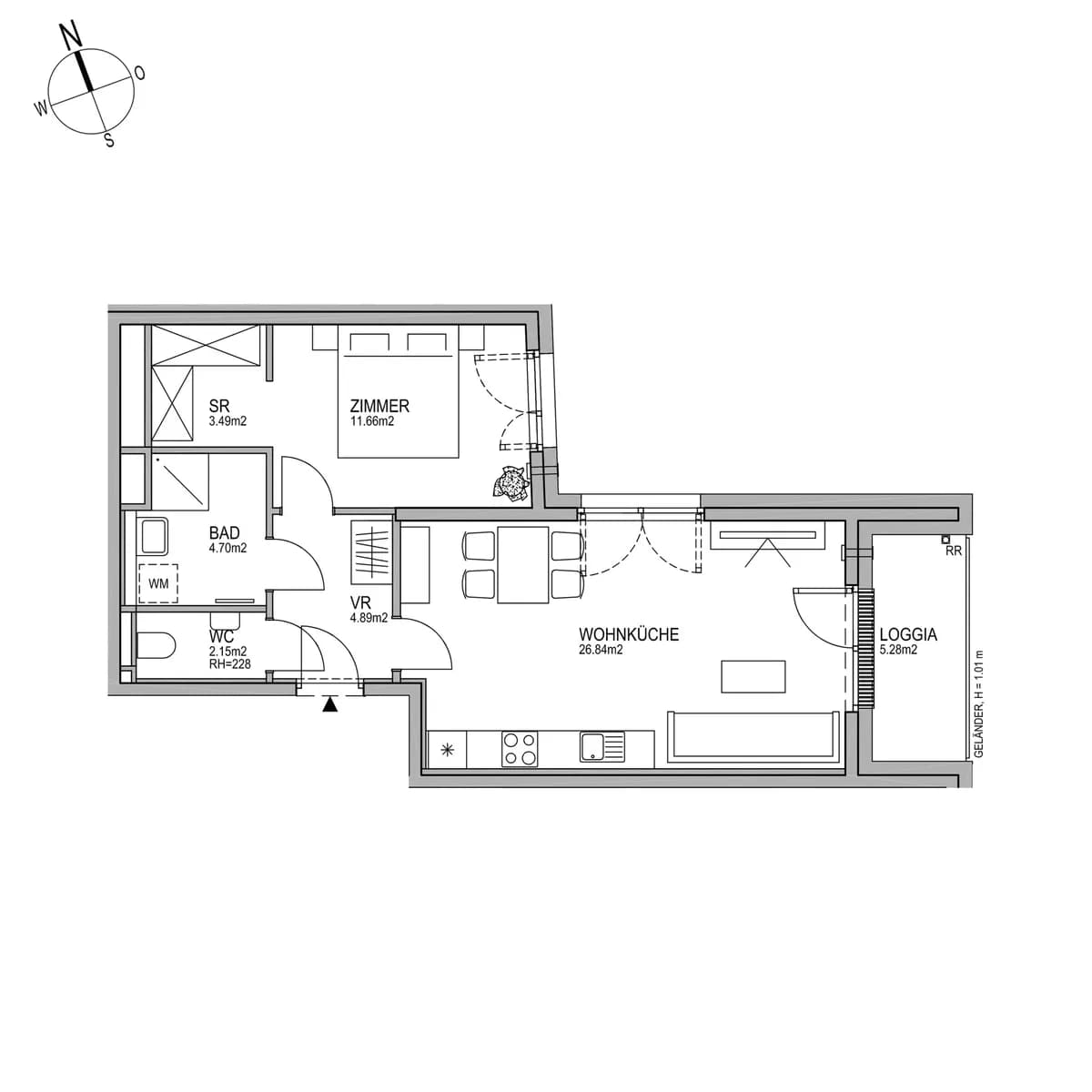 2-Zimmer-Wohnung kaufen in Wien – 52,23 m², € 365.000 – Bild 7 von 8