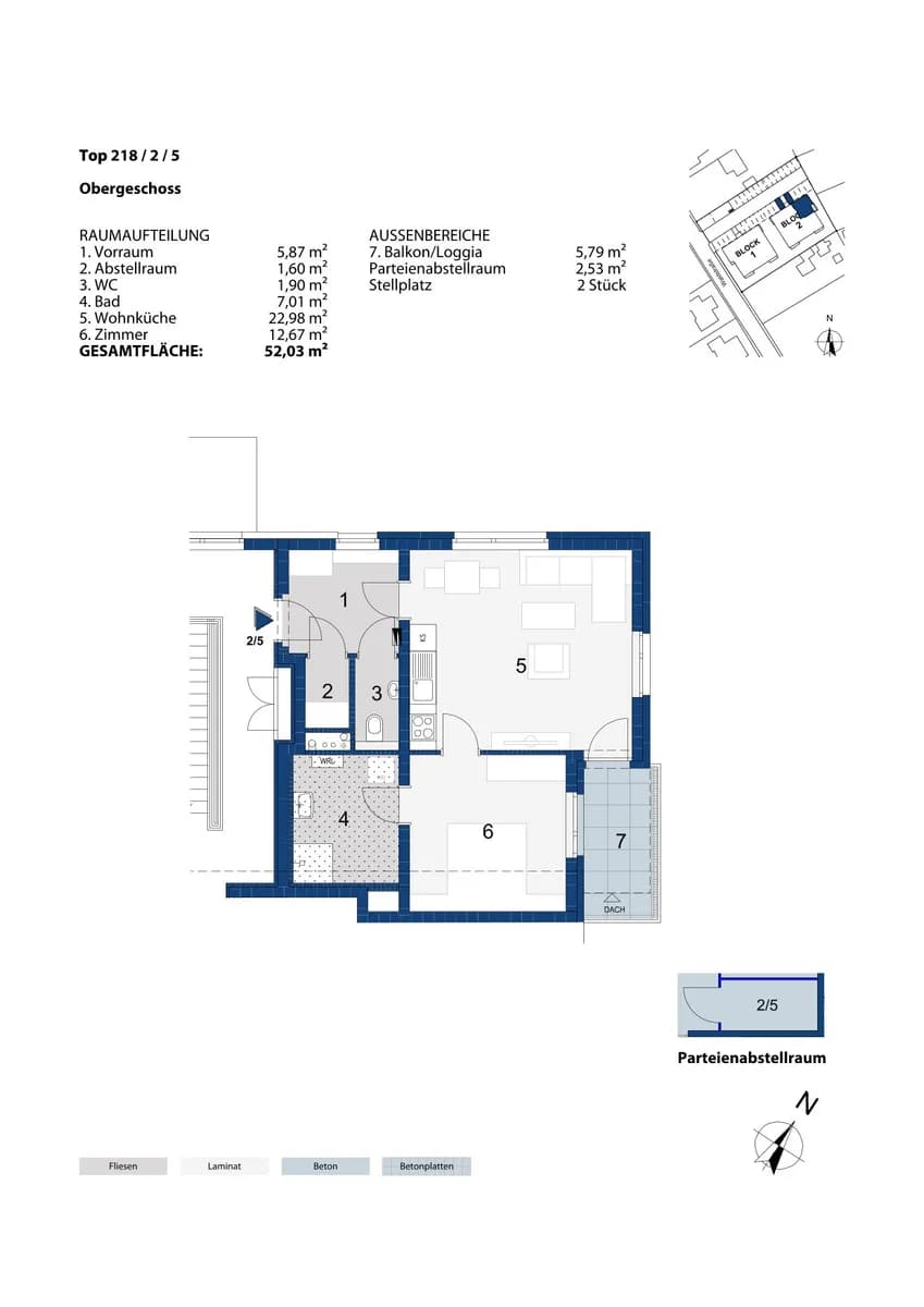 2-Zimmer-Wohnung mieten in Neunkirchen – 52,03 m², € 634