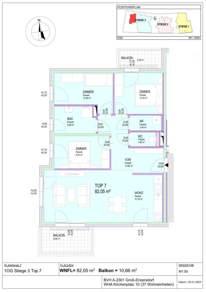 4-Zimmer-Wohnung kaufen in Gänserndorf – 78,97 m², € 440.020 – Bild 16 von 25