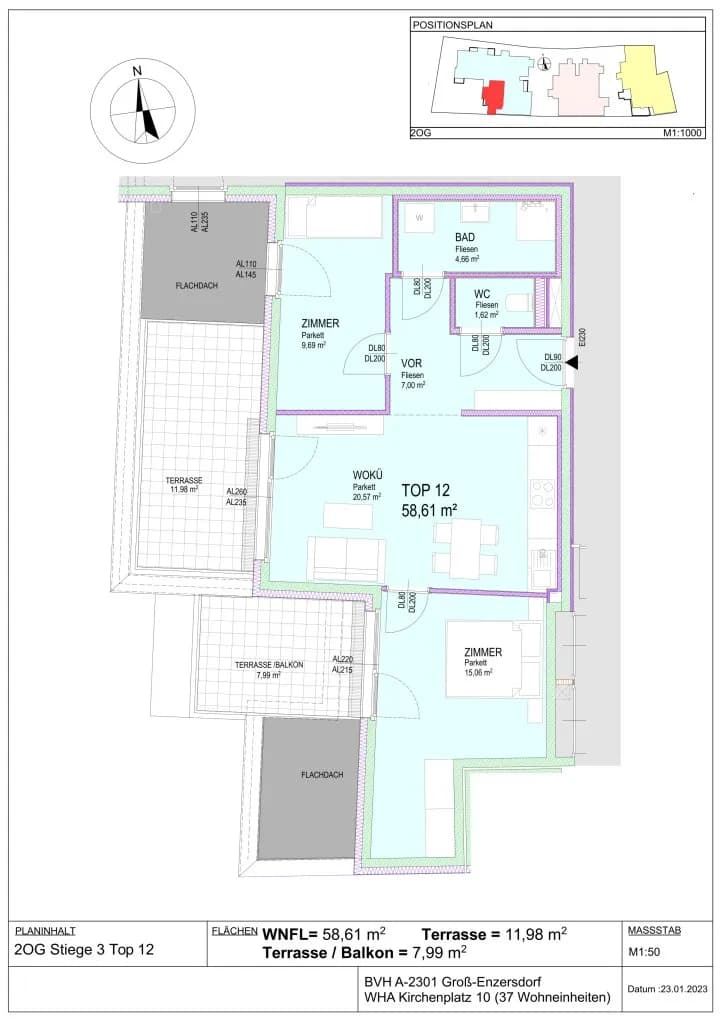 2-Zimmer-Wohnung kaufen in Gänserndorf – 52,15 m², € 293.020 – Bild 21 von 25