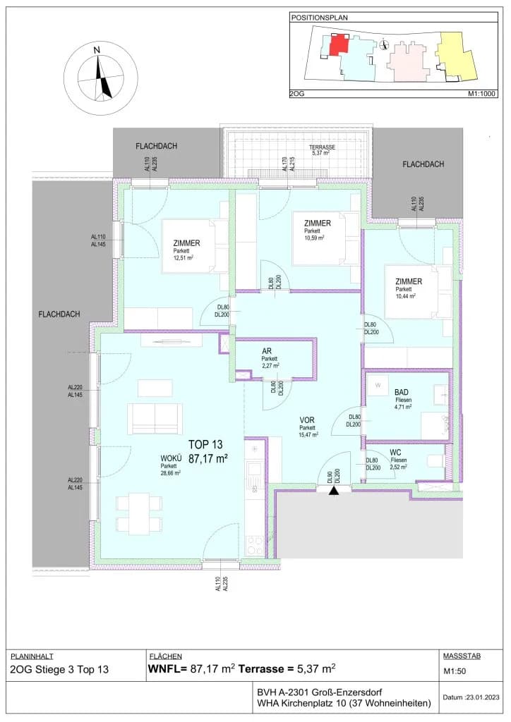 2-Zimmer-Wohnung kaufen in Gänserndorf – 44,82 m², € 239.120 – Bild 22 von 25