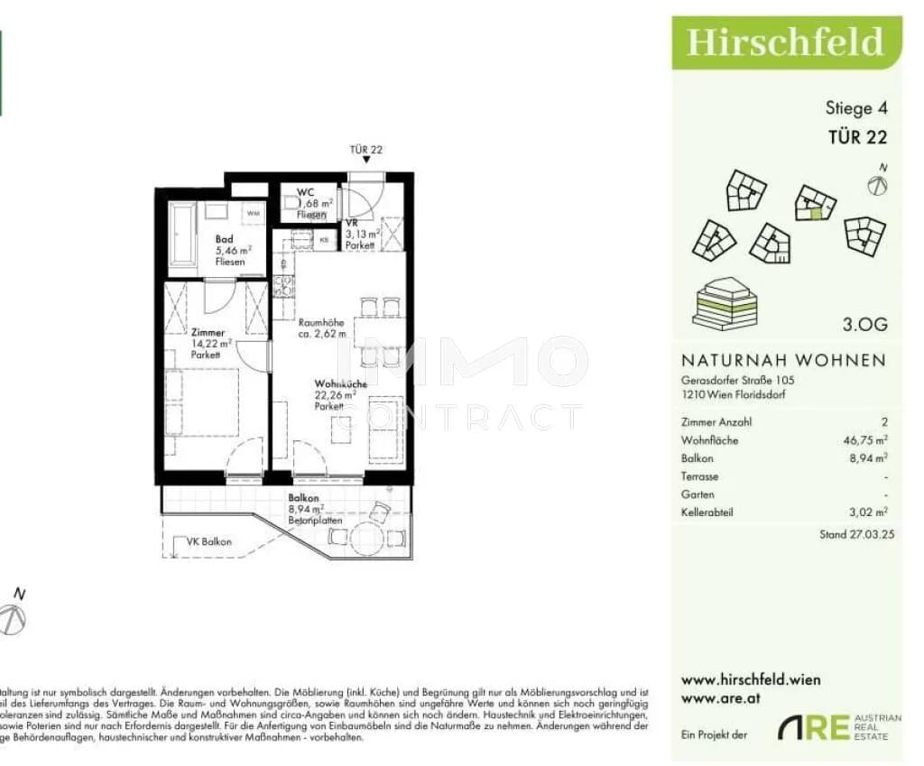 2-Zimmer-Wohnung kaufen in Wien – 46,75 m², € 274.000 – Bild 14 von 14
