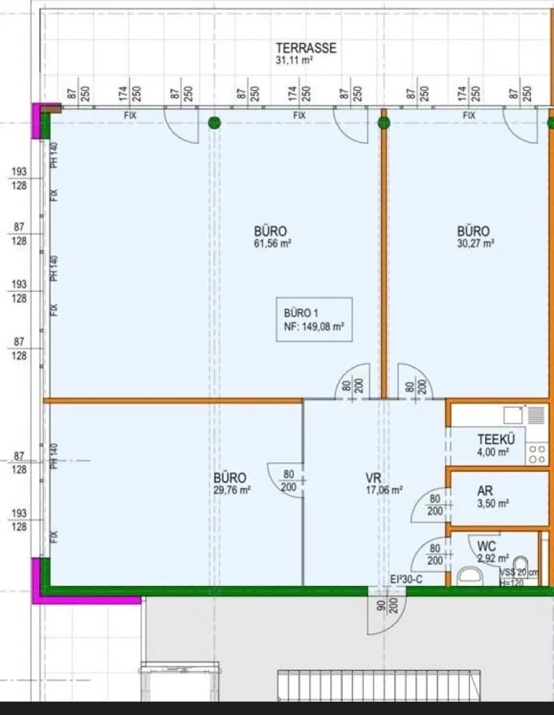 3-Zimmer-Gewerbeimmobilie mieten in Wien – 149 m², € 1.900 – Bild 11 von 11