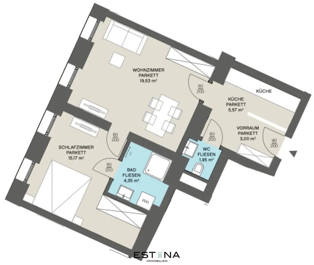 2-Zimmer-Wohnung kaufen in Wien – 50 m², € 245.000 – Bild 14 von 15