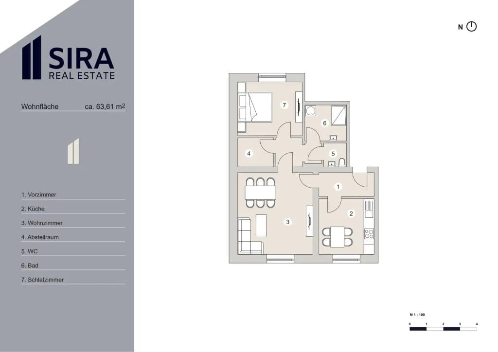 2-Zimmer-Wohnung kaufen in Tulln – 63,61 m², € 259.000 – Bild 6 von 6