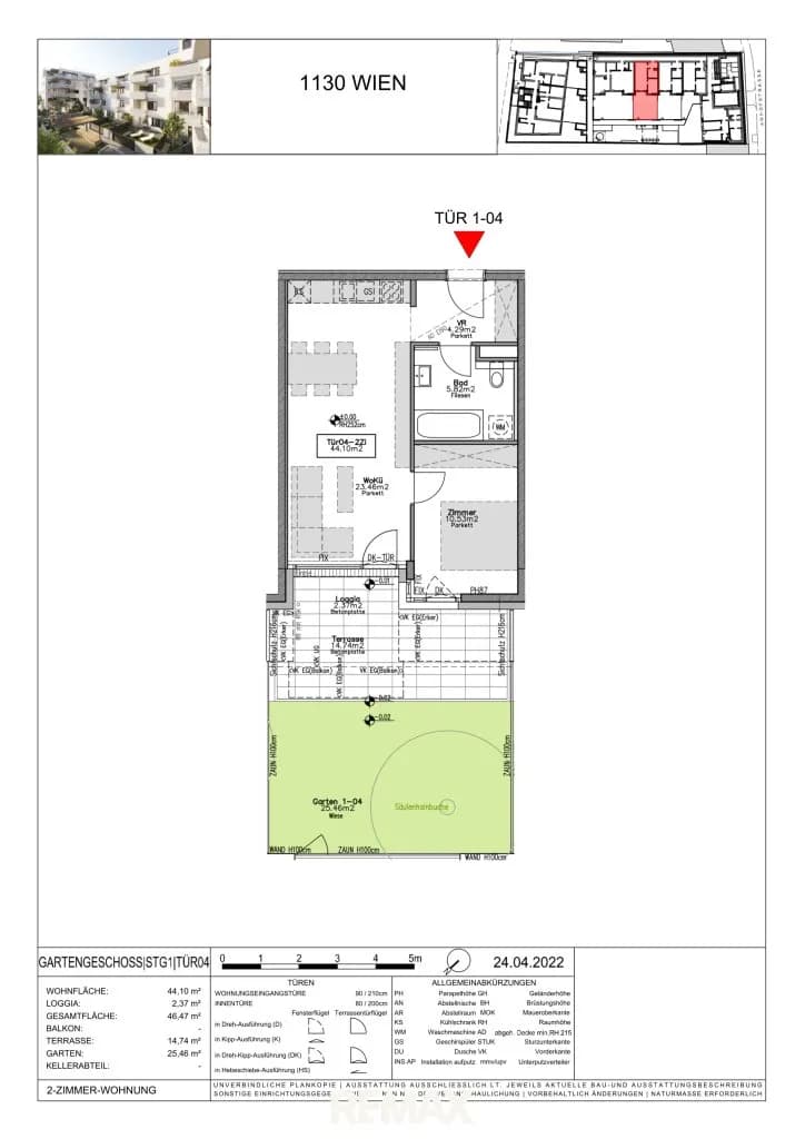 2-Zimmer-Wohnung kaufen in Wien – 44,1 m², € 422.000 – Bild 4 von 4