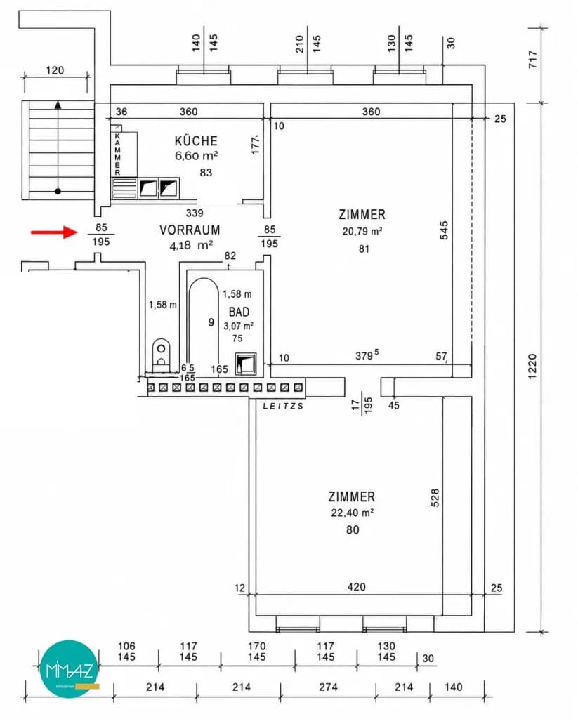 2-Zimmer-Wohnung kaufen in Wien – 58,49 m², € 218.000 – Bild 12 von 12
