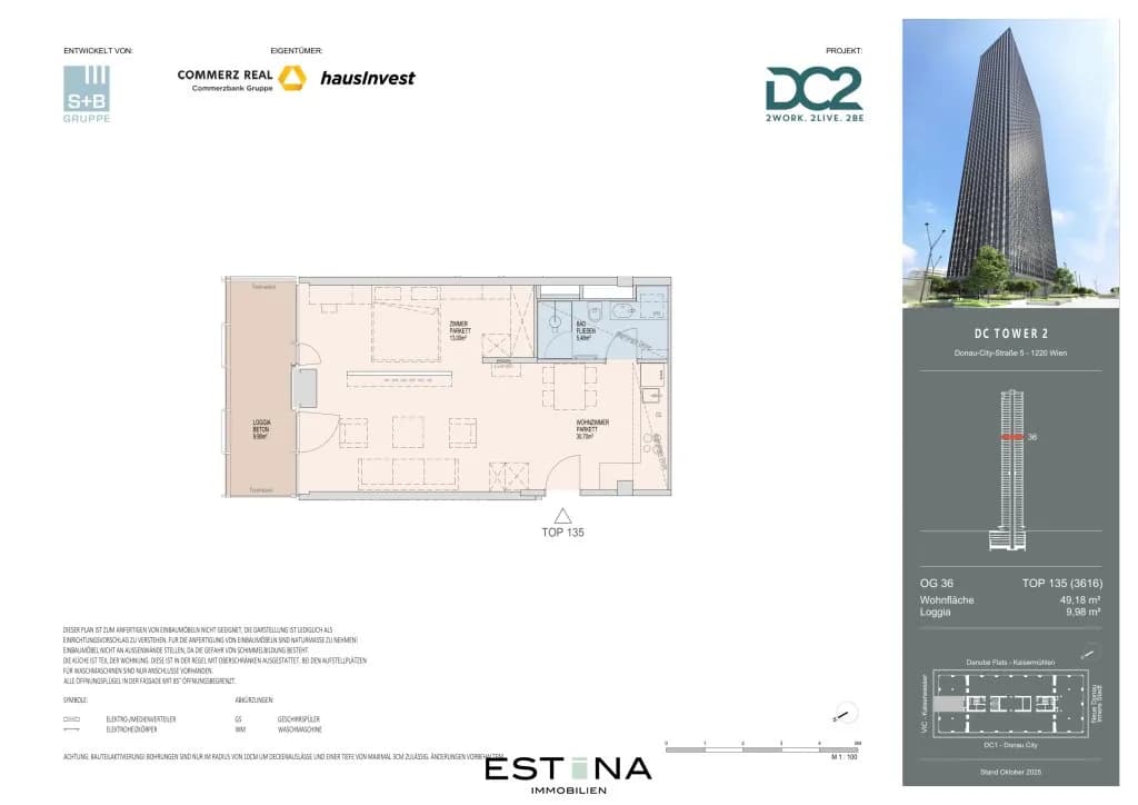 2-Zimmer-Wohnung mieten in Wien – 49,18 m², € 1.600 – Bild 19 von 20