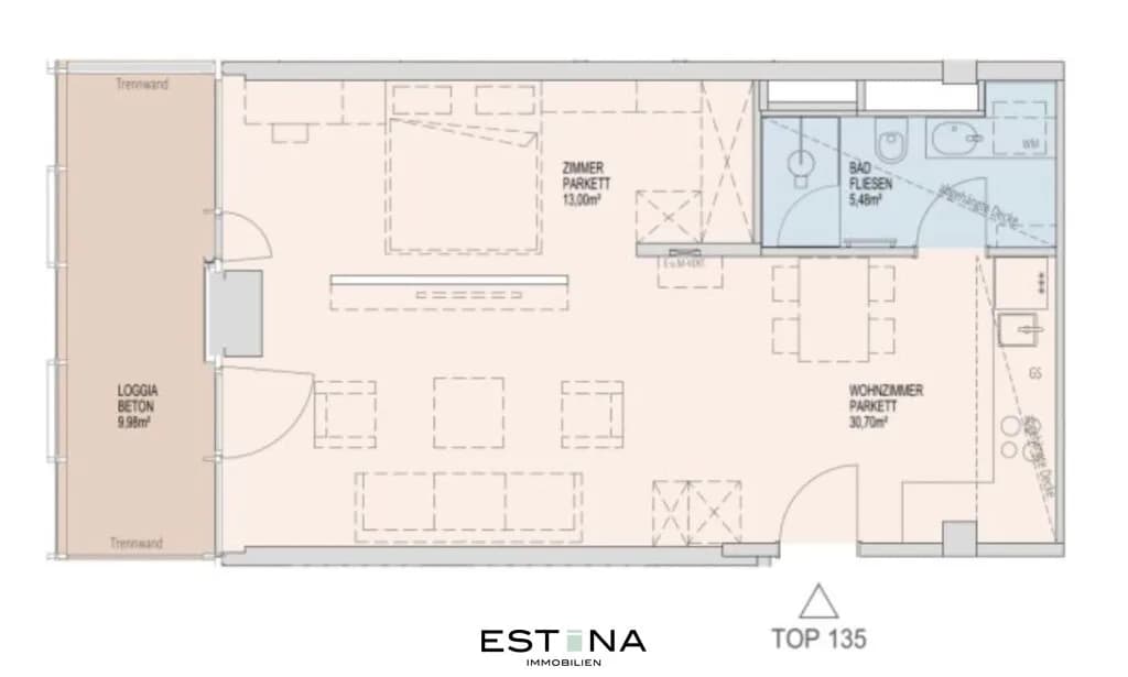 2-Zimmer-Wohnung mieten in Wien – 49,18 m², € 1.600 – Bild 20 von 20