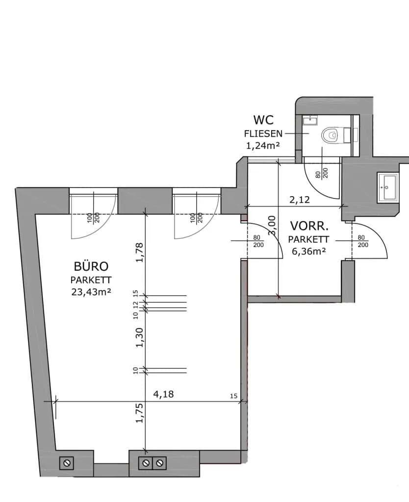 Gewerbeimmobilie mieten in Wien – 31 m², € 180 – Bild 6 von 6