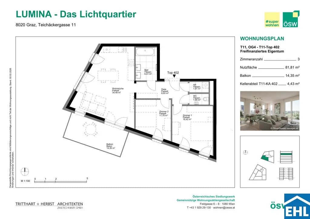 3-Zimmer-Wohnung kaufen in Graz – 81,79 m², € 396.000 – Bild 9 von 9