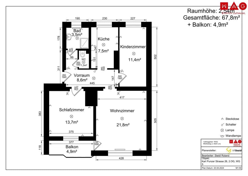 3-Zimmer-Wohnung mieten in Steyr – 72,5 m², € 721 – Bild 14 von 14