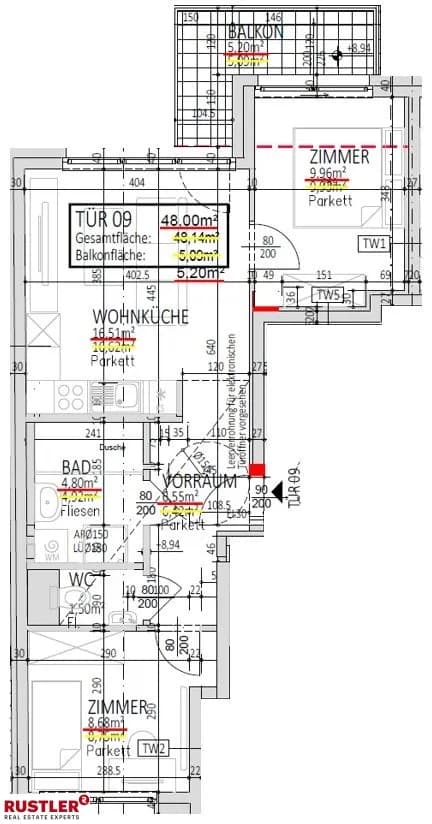 3-Zimmer-Wohnung kaufen in Wien – 47,88 m², € 303.000 – Bild 14 von 16