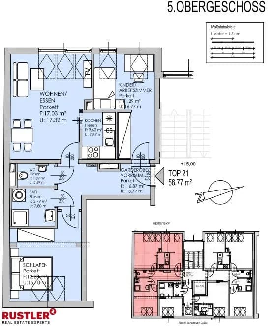 3-Zimmer-Wohnung mieten in Graz – 56,77 m², € 723 – Bild 9 von 10