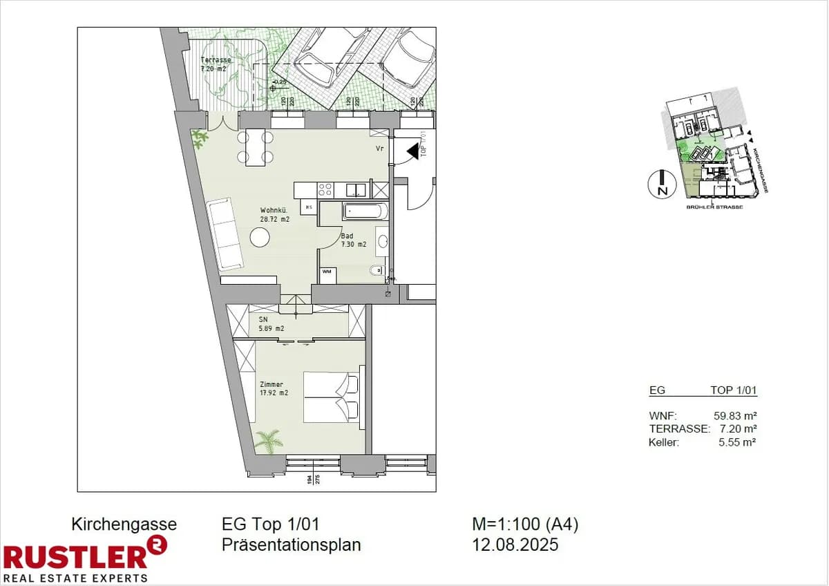 2-Zimmer-Wohnung kaufen in Mödling – 59,83 m², € 430.000 – Bild 11 von 14