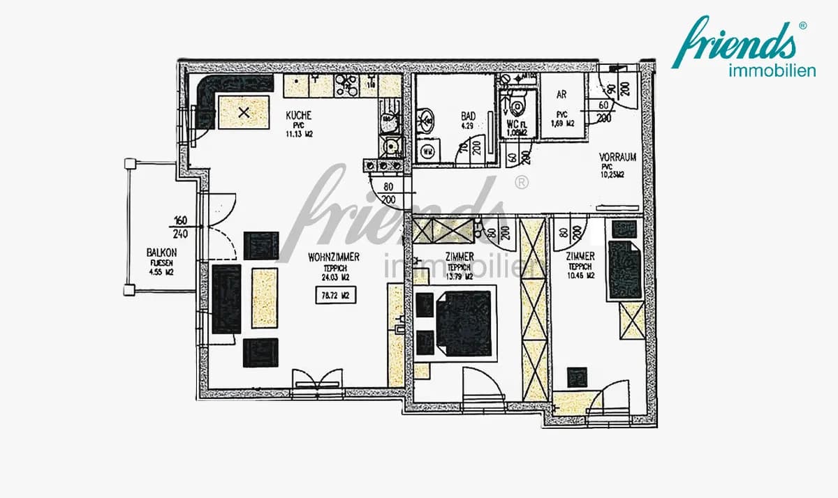 3-Zimmer-Wohnung kaufen in Bruck an der Leitha – 77,13 m², € 263.000 – Bild 4 von 13