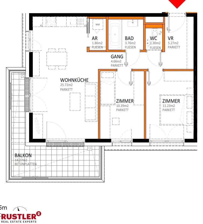3-Zimmer-Wohnung kaufen in Wien – 64,19 m², € 392.000 – Bild 28 von 33
