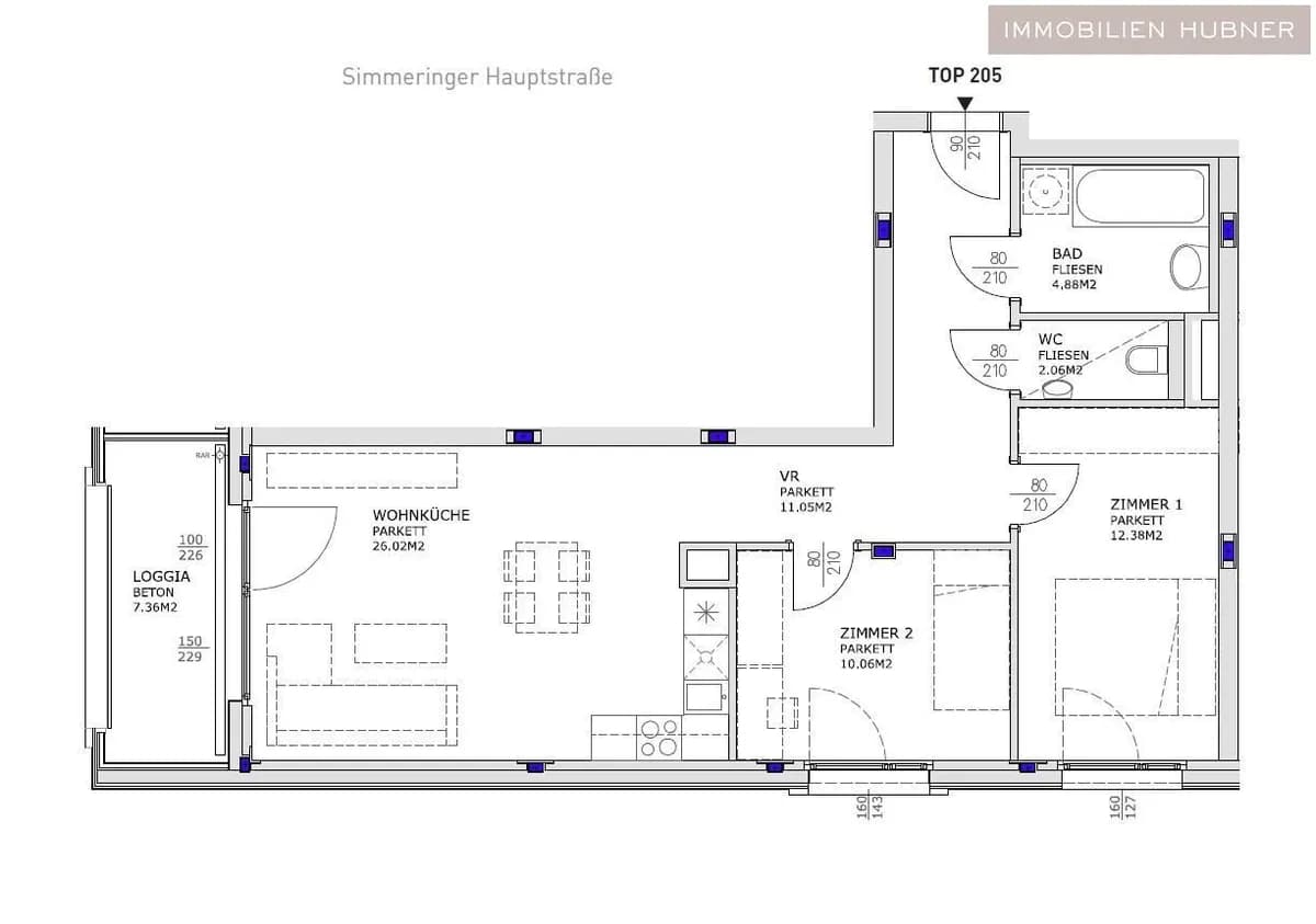 3-Zimmer-Wohnung mieten in Wien – 70 m², € 1.399 – Bild 12 von 14