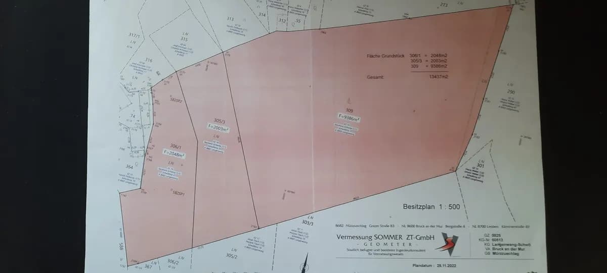 Grundstück kaufen in Bruck-Mürzzuschlag – 13 437 m², € 134.370 – Bild 2 von 2