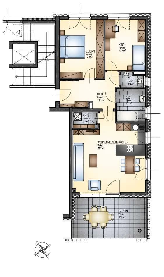 3-Zimmer-Wohnung kaufen in Villach – 81 m², € 419.500 – Bild 14 von 14