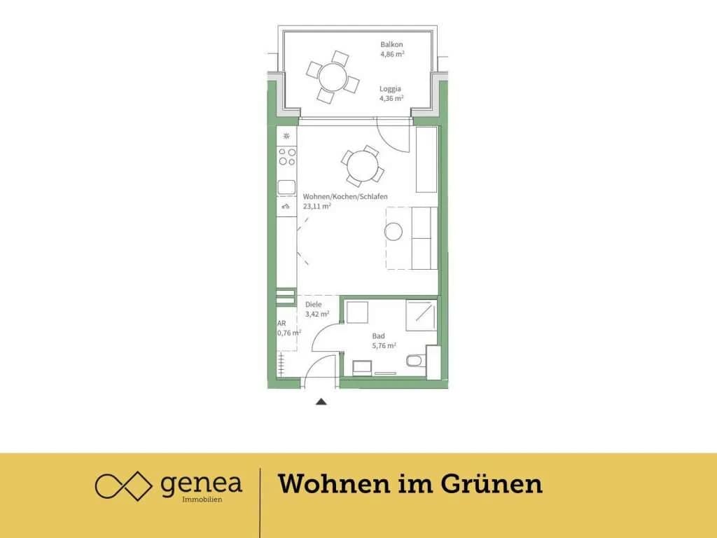 1-Zimmer-Wohnung kaufen in Graz – 33,05 m², € 180.000 – Bild 2 von 16