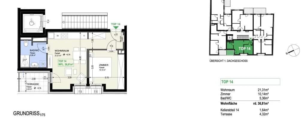 2-Zimmer-Wohnung kaufen in Wien – 37,23 m², € 229.000 – Bild 10 von 10