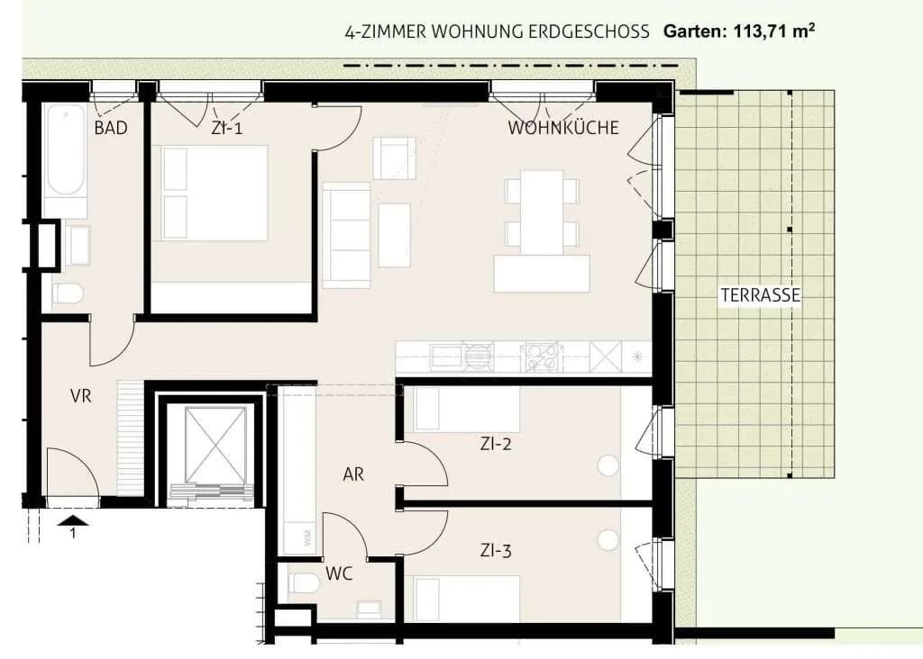 4-Zimmer-Wohnung kaufen in Mödling – 90,66 m², € 592.600 – Bild 24 von 26