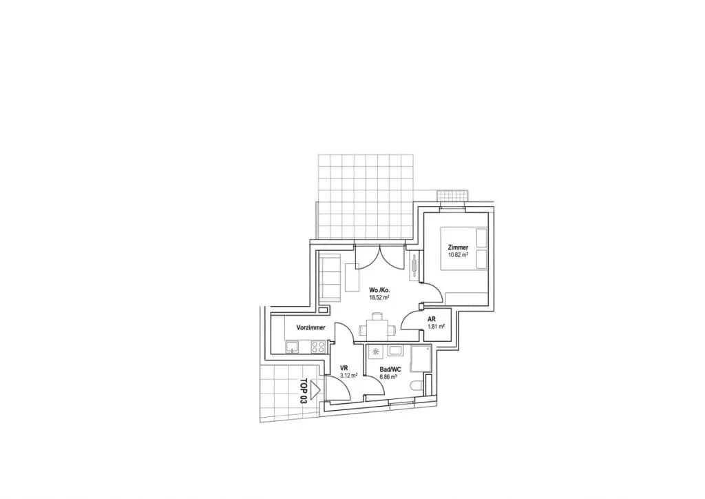 2-Zimmer-Wohnung kaufen in Graz – 41,21 m², € 226.655 – Bild 7 von 7