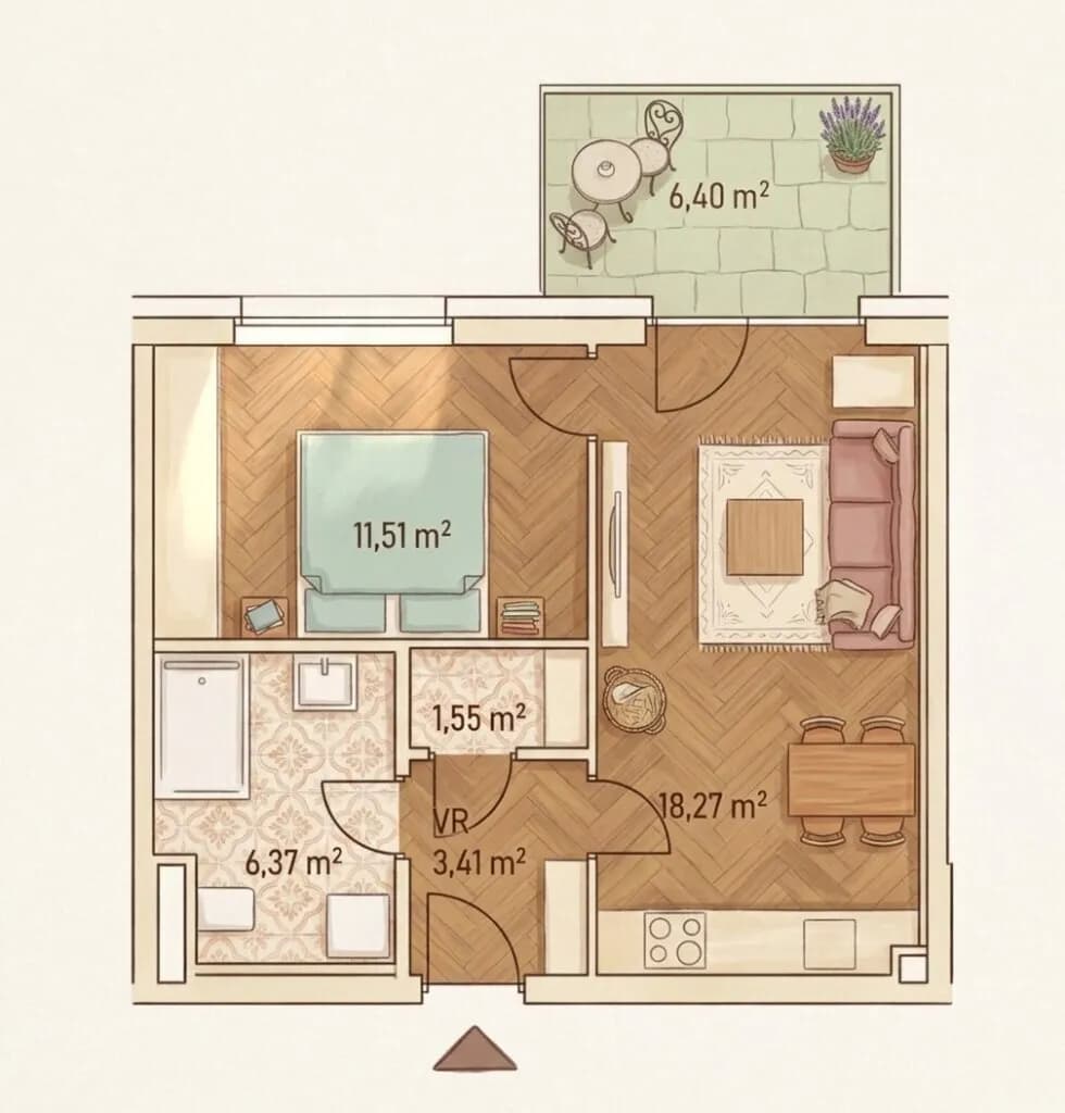 2-Zimmer-Wohnung kaufen in Graz – 41,11 m², € 209.373 – Bild 10 von 10