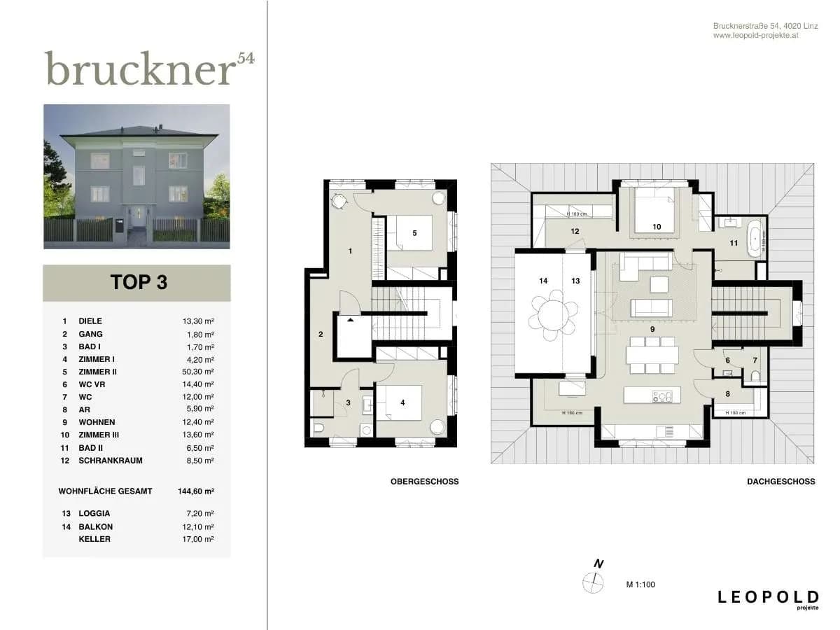 4-Zimmer-Wohnung kaufen in Linz – 145 m², € 850.000 – Bild 3 von 8