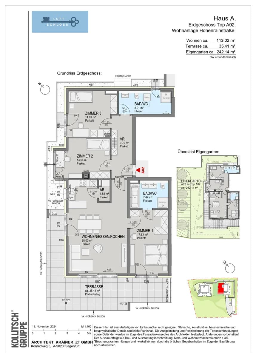 4-Zimmer-Wohnung kaufen in Graz – 113,02 m², € 795.000 – Bild 2 von 6