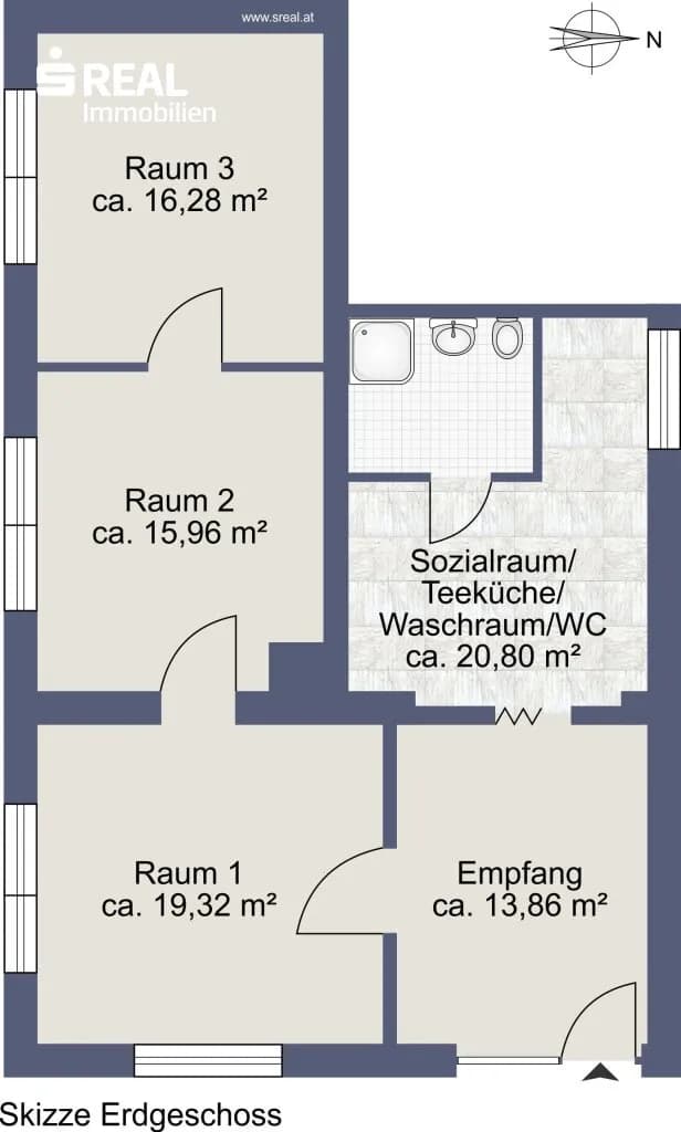 5-Zimmer-Gewerbeimmobilie mieten in Amstetten – 86 m², € 900 – Bild 7 von 8