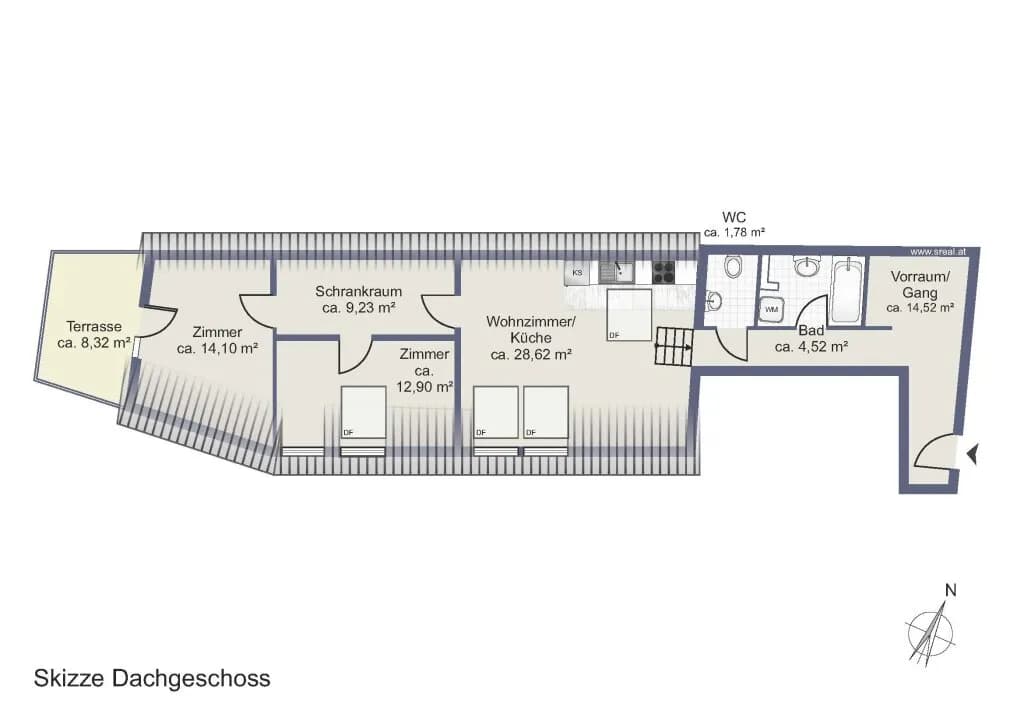 3-Zimmer-Wohnung kaufen in Amstetten – 86,32 m², € 358.500 – Bild 14 von 15