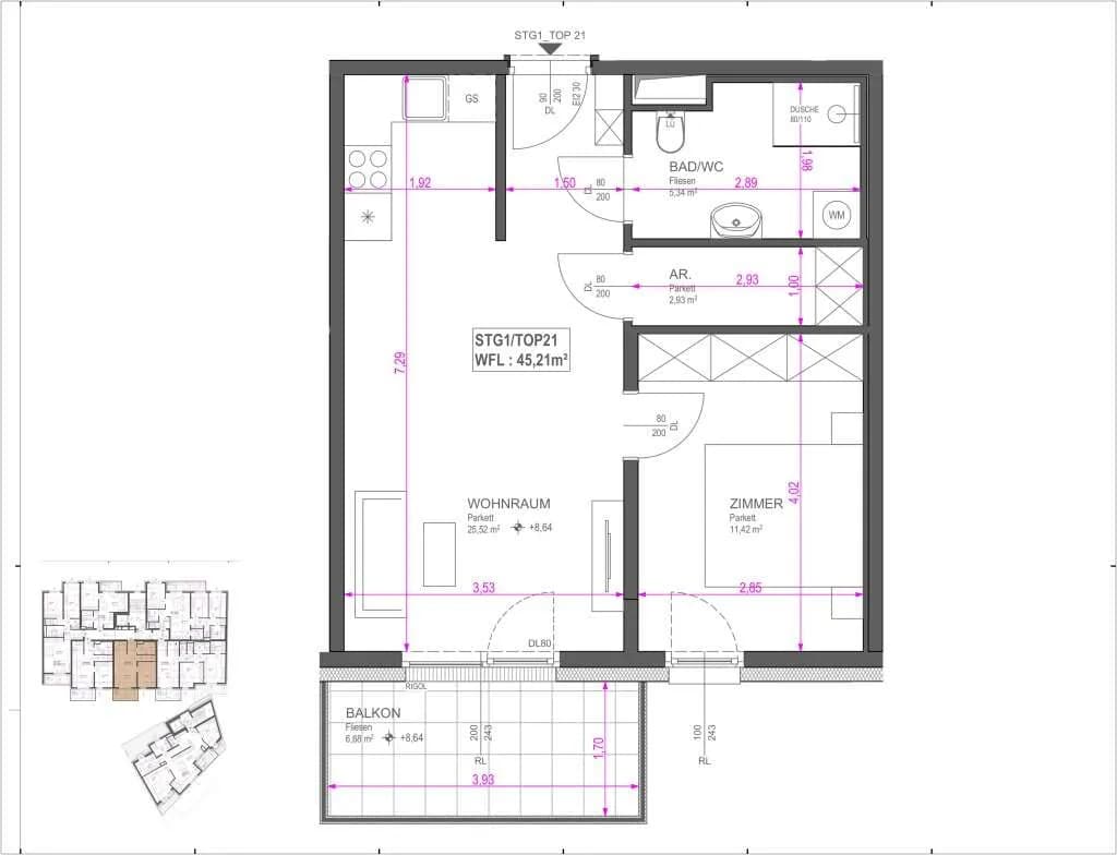 3-Zimmer-Wohnung kaufen in Wien – 70,23 m², € 499.900 – Bild 15 von 16