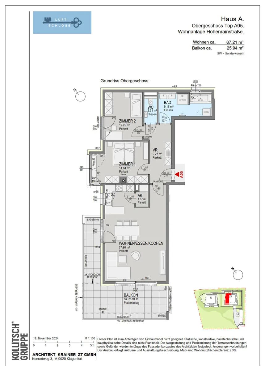 3-Zimmer-Wohnung kaufen in Graz – 87,21 m², € 599.500 – Bild 2 von 6