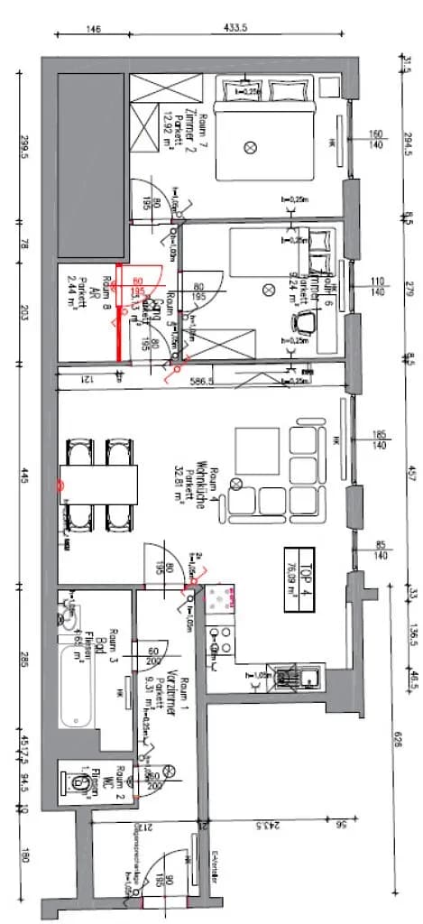 3-Zimmer-Wohnung mieten in Wien – 76,09 m², € 1.244 – Bild 6 von 6