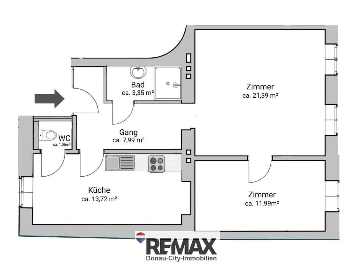 2-Zimmer-Wohnung kaufen in Mödling – 60 m², € 140.000 – Bild 8 von 10
