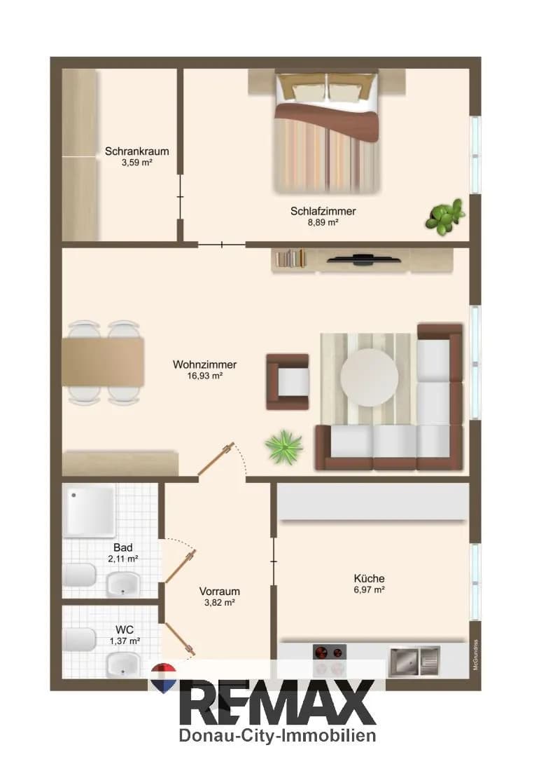 2-Zimmer-Wohnung kaufen in Wien – 44 m², € 179.000 – Bild 19 von 20