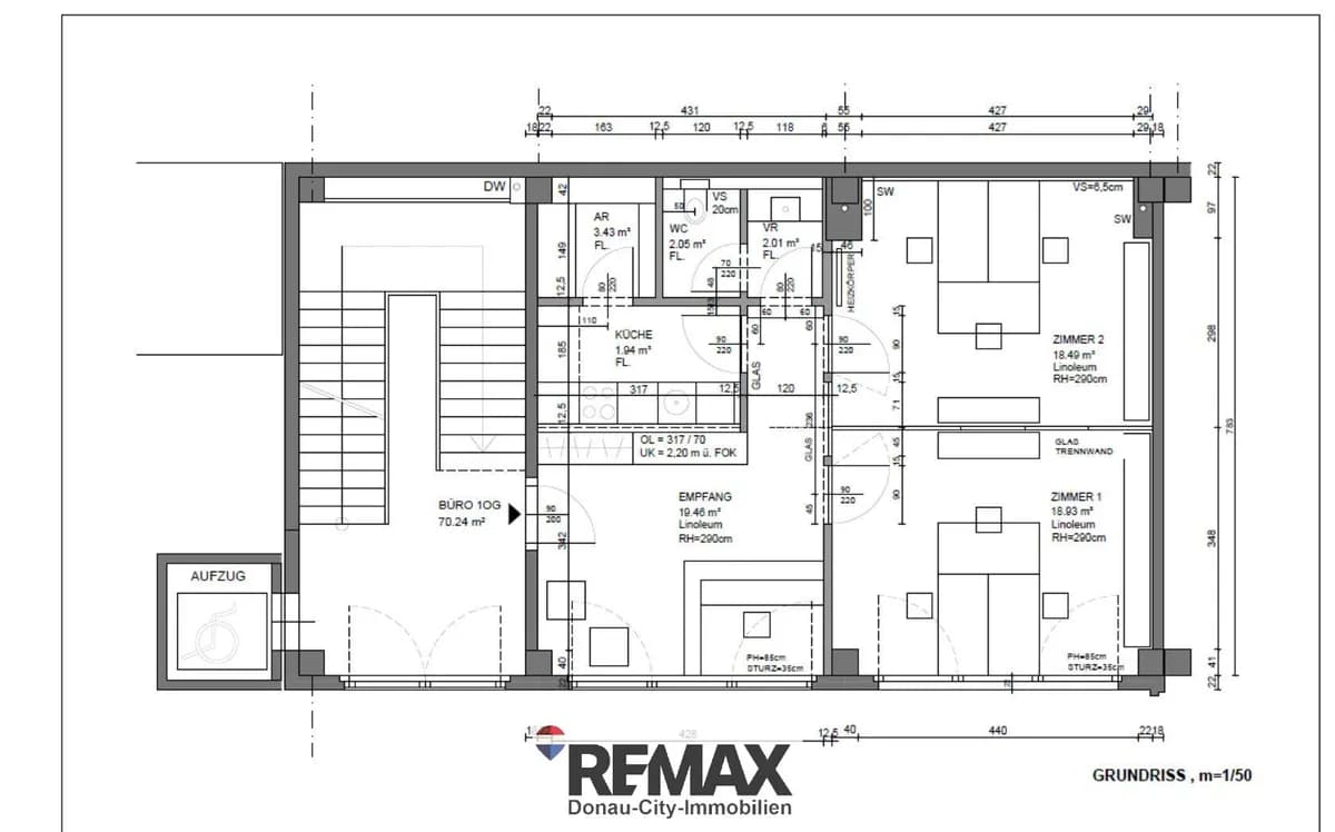 3-Zimmer-Gewerbeimmobilie mieten in Wien – 70 m², € 1.018 – Bild 15 von 16