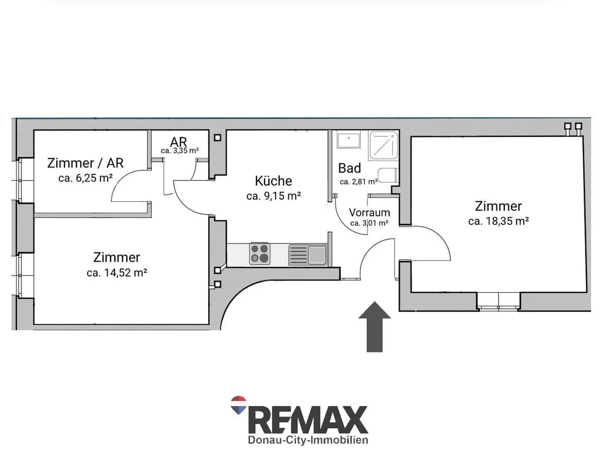2-Zimmer-Wohnung kaufen in Mödling – 55 m², € 135.000 – Bild 8 von 12