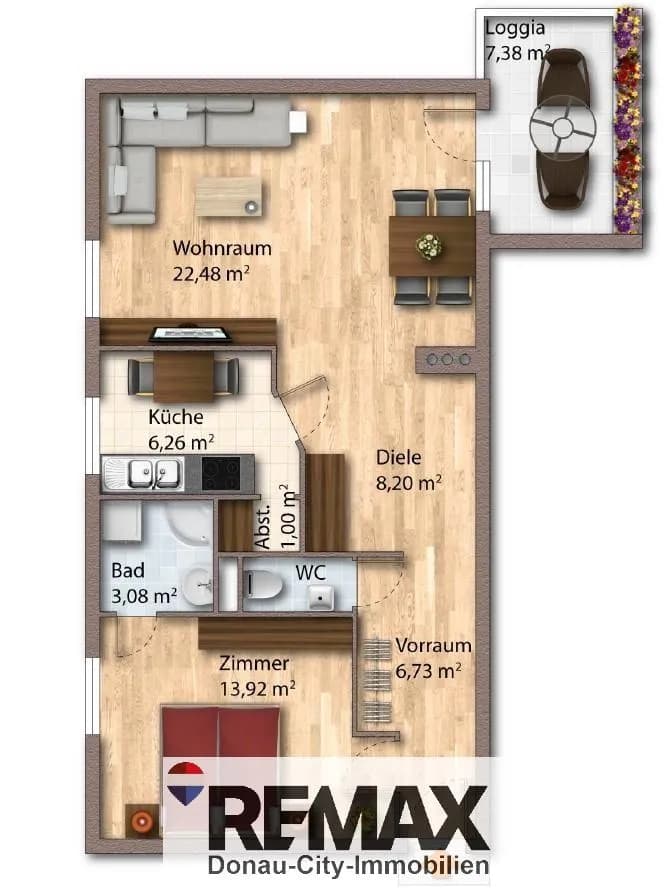 2-Zimmer-Wohnung mieten in Mödling – 63 m², € 880 – Bild 9 von 10