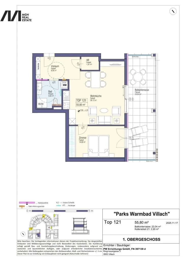 2-Zimmer-Wohnung kaufen in Villach – 55,8 m², € 386.000 – Bild 12 von 13
