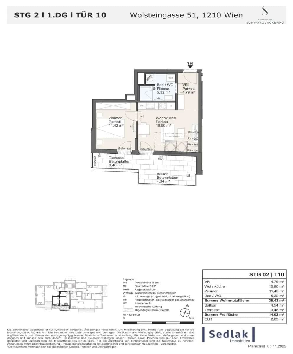 2-Zimmer-Wohnung kaufen in Wien – 38,43 m², € 255.000 – Bild 2 von 7