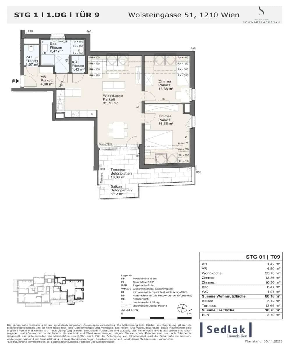 3-Zimmer-Wohnung kaufen in Wien – 80,18 m², € 520.000 – Bild 2 von 8