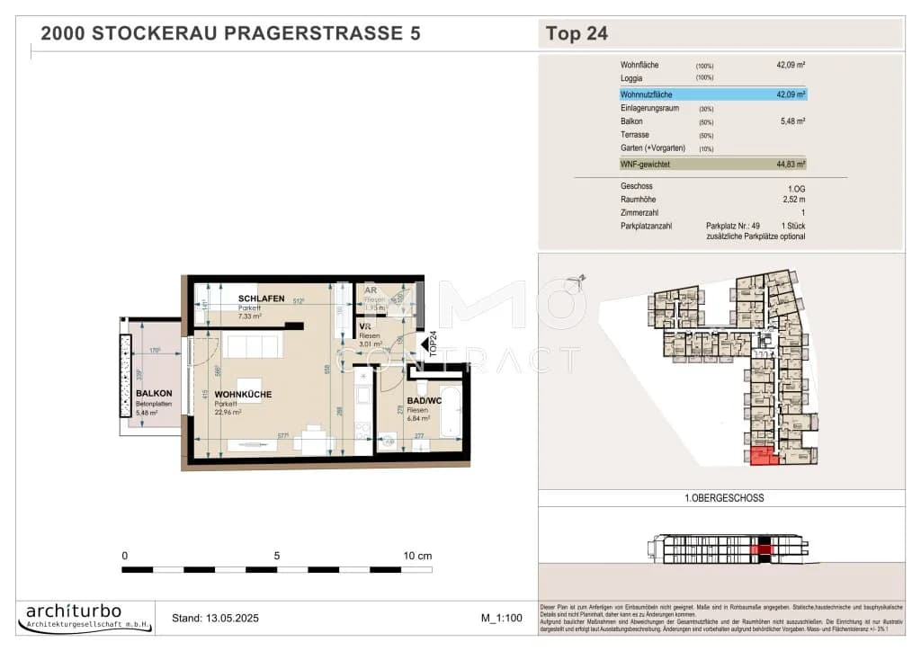 2-Zimmer-Wohnung kaufen in Korneuburg – 42 m², € 209.804 – Bild 5 von 6