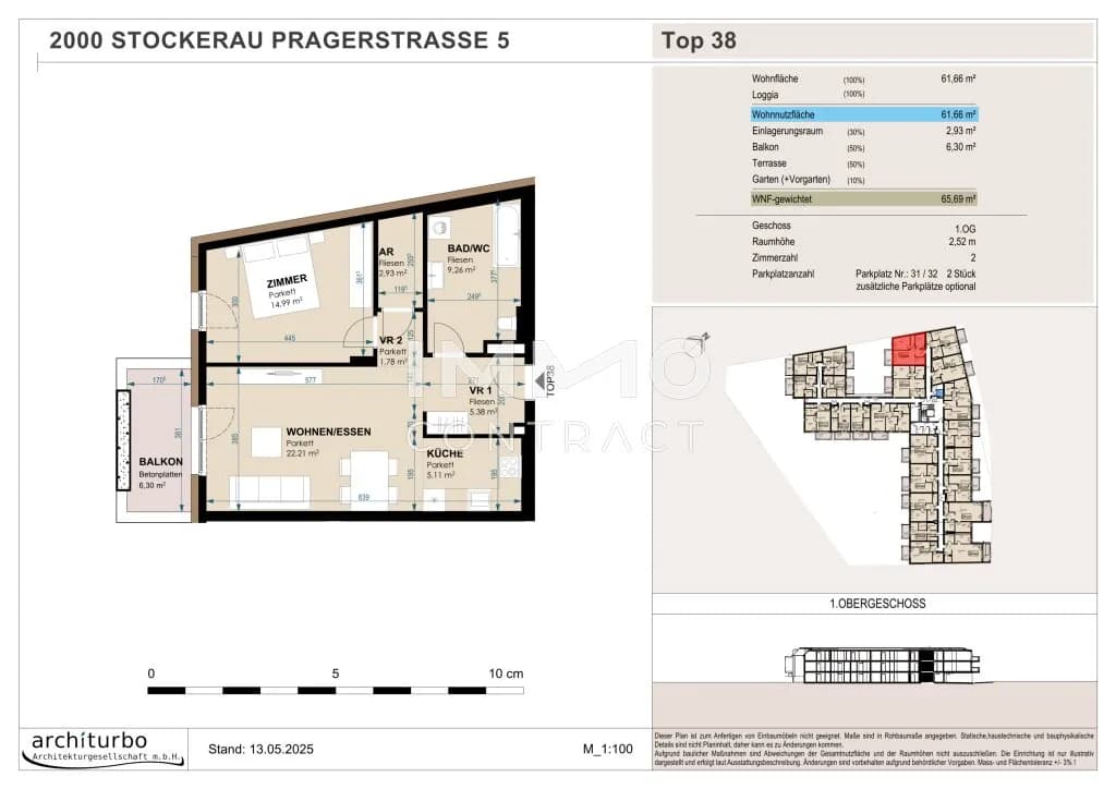 2-Zimmer-Wohnung kaufen in Korneuburg – 62 m², € 303.483 – Bild 5 von 6
