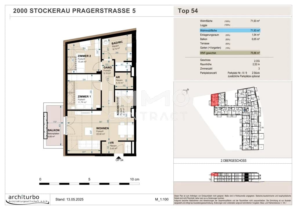 3-Zimmer-Wohnung kaufen in Korneuburg – 72 m², € 355.011 – Bild 5 von 6