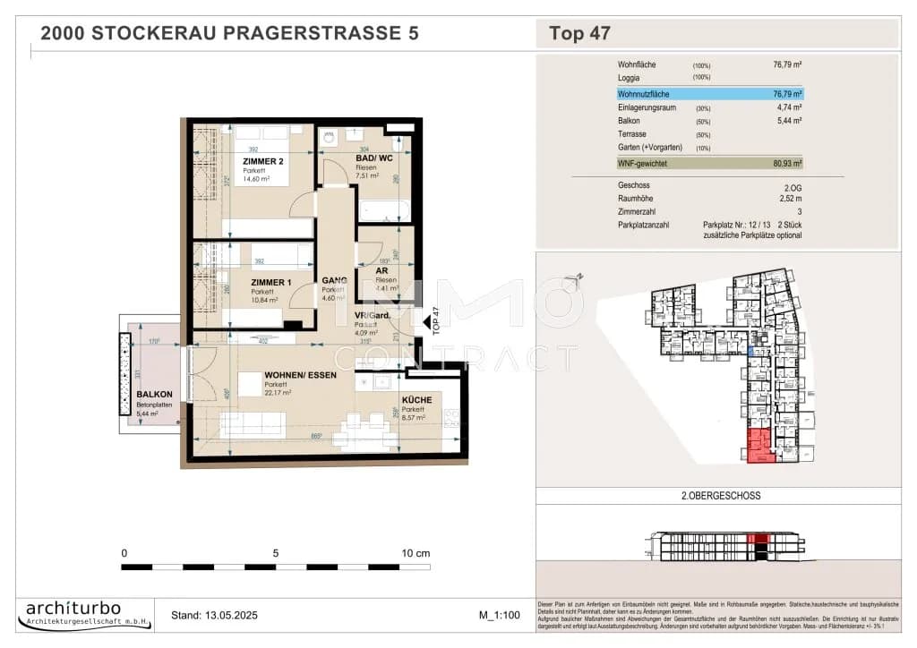 3-Zimmer-Wohnung kaufen in Korneuburg – 77 m², € 388.474 – Bild 5 von 6